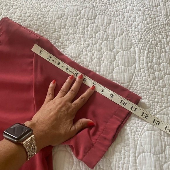 ALFRED Dunner classic pant suit vintage 80s/ 90s L Berry polyester sizeL pull on - Picture 14 of 14